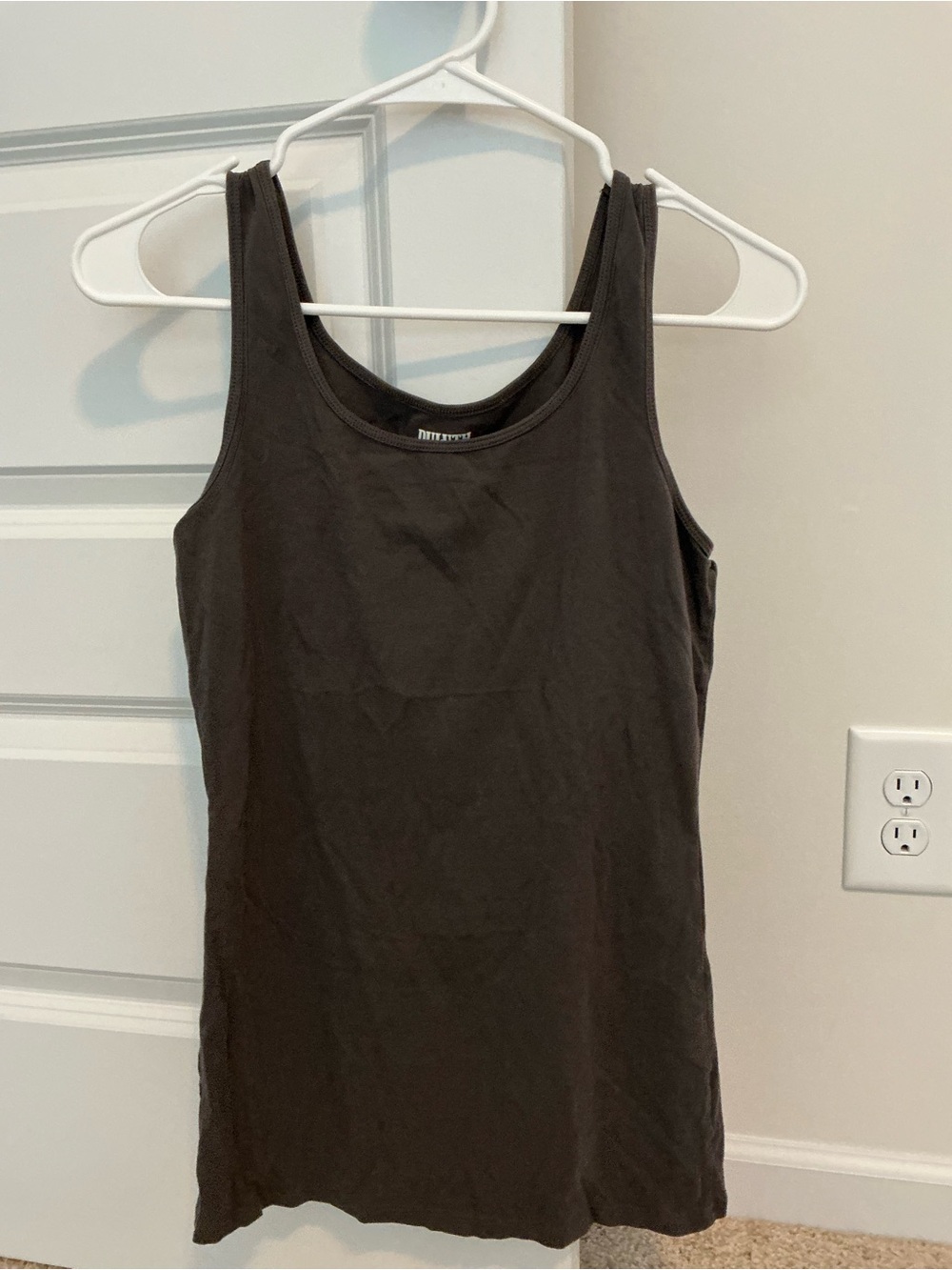 Duluth Trading Co Brown Scoop Neck Tank Top